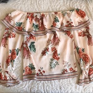 Floral off the shoulder top